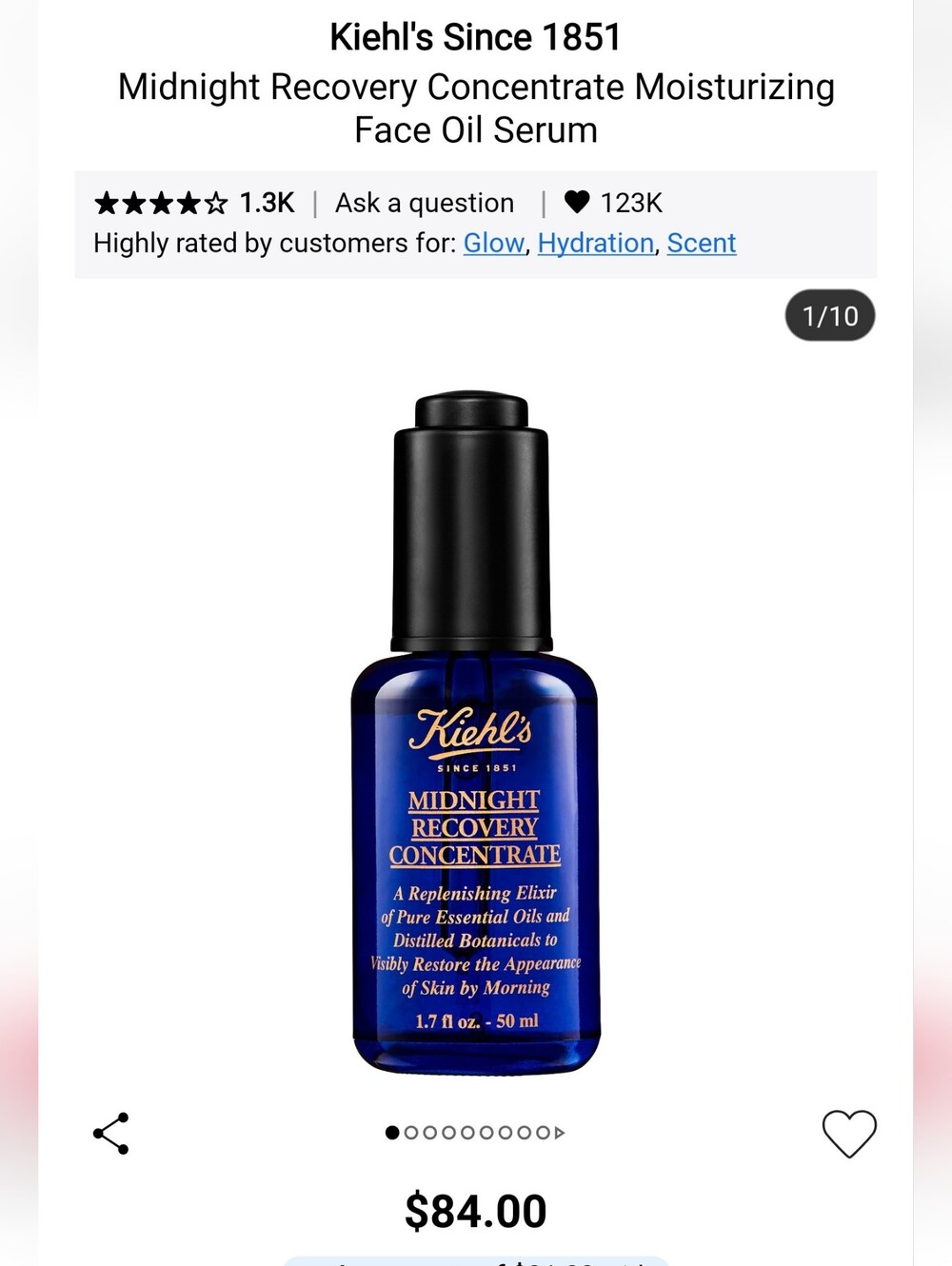 Kiehl's Midnight Recovery Concentrate 50ml
